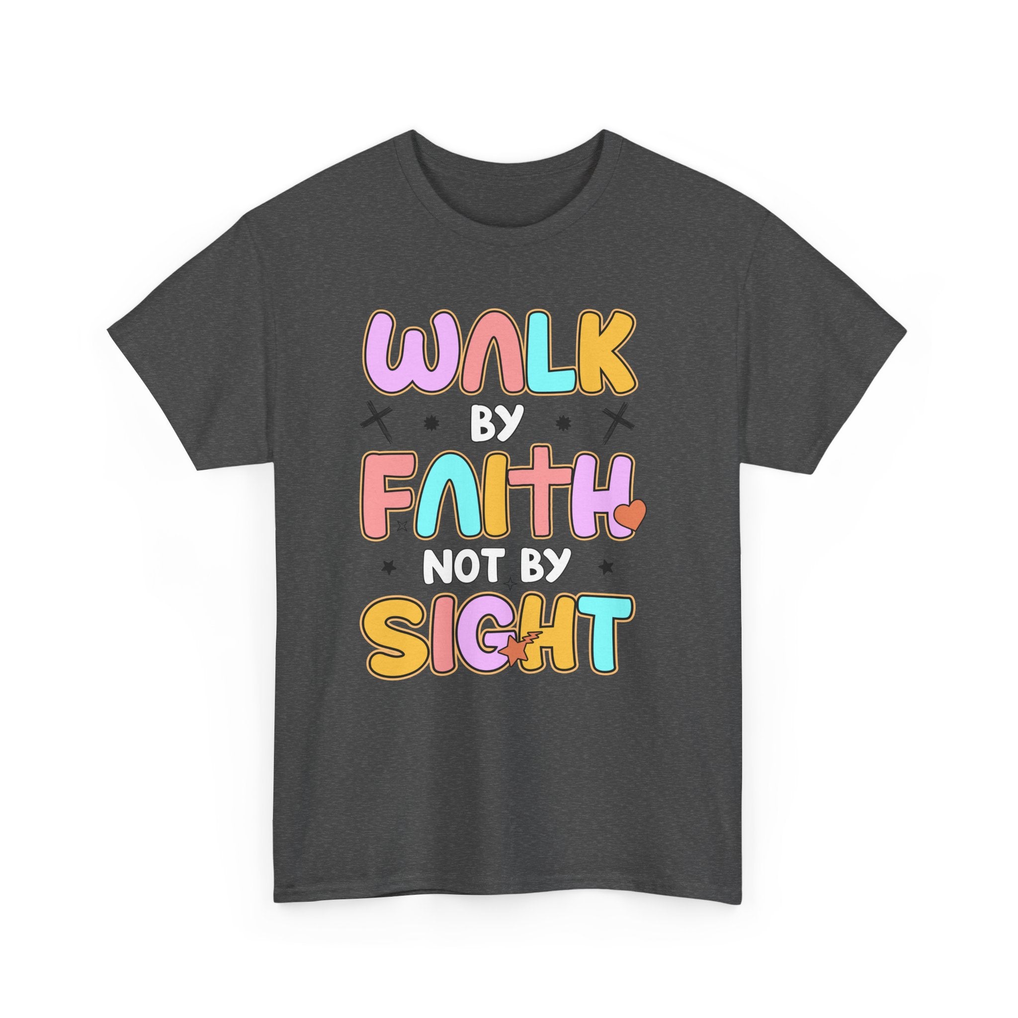 Walk by Faith Not by Sight T-Shirt — Pastel Christian Faith Unisex Cotton Tee