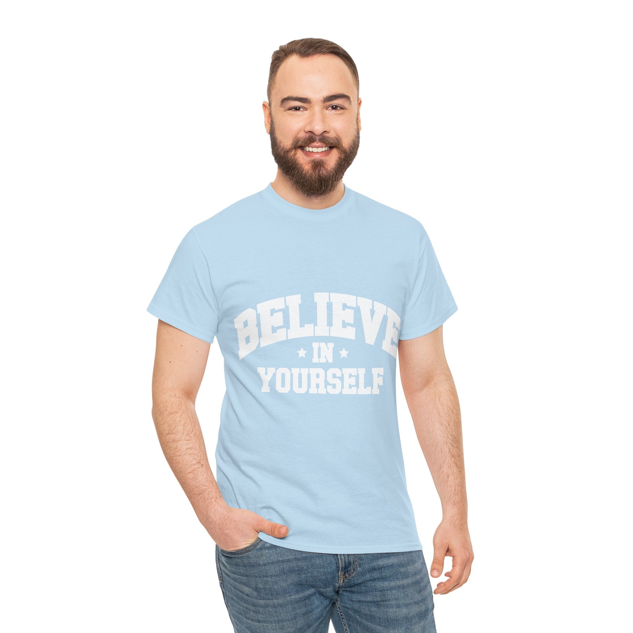 Believe in Yourself Varsity Unisex Cotton Tee