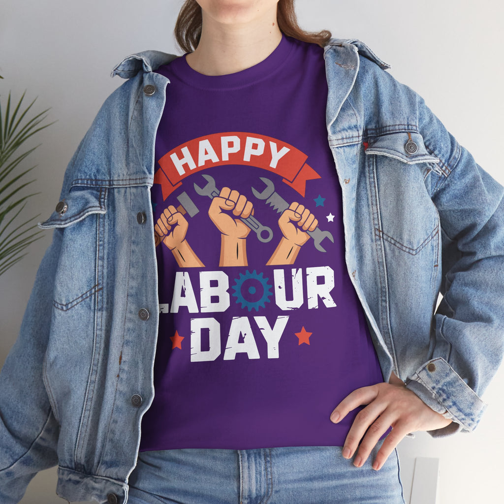 Happy US Labour Day Unisex Heavy Cotton T-Shirt