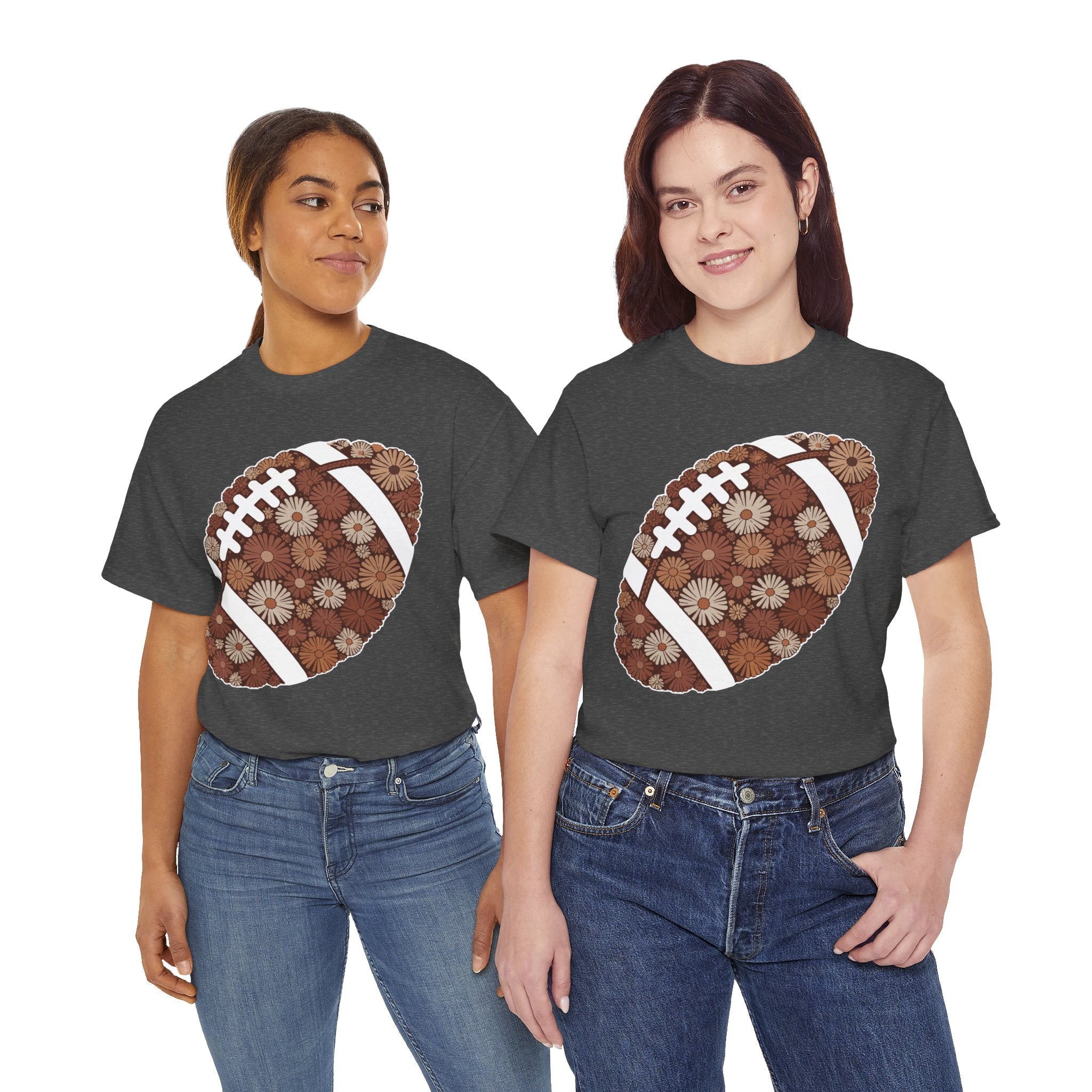 Game Day Touch Down Football Tee — Helmets, Flags & Cheer Icons Unisex Cotton Tee