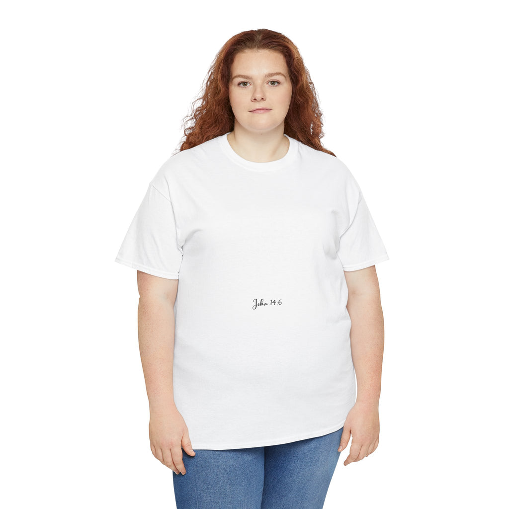 John 14:6 Christian Tee — Minimalist Script Faith T-Shirt