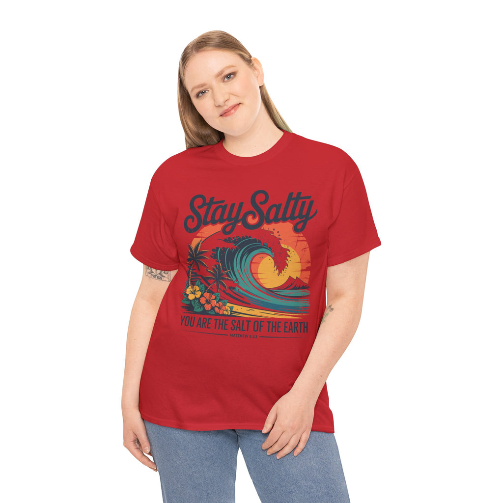 Stay Salty Beach Tee — "You are the salt of the earth (Matthew 5:13)"Unisex Cotton Tee
