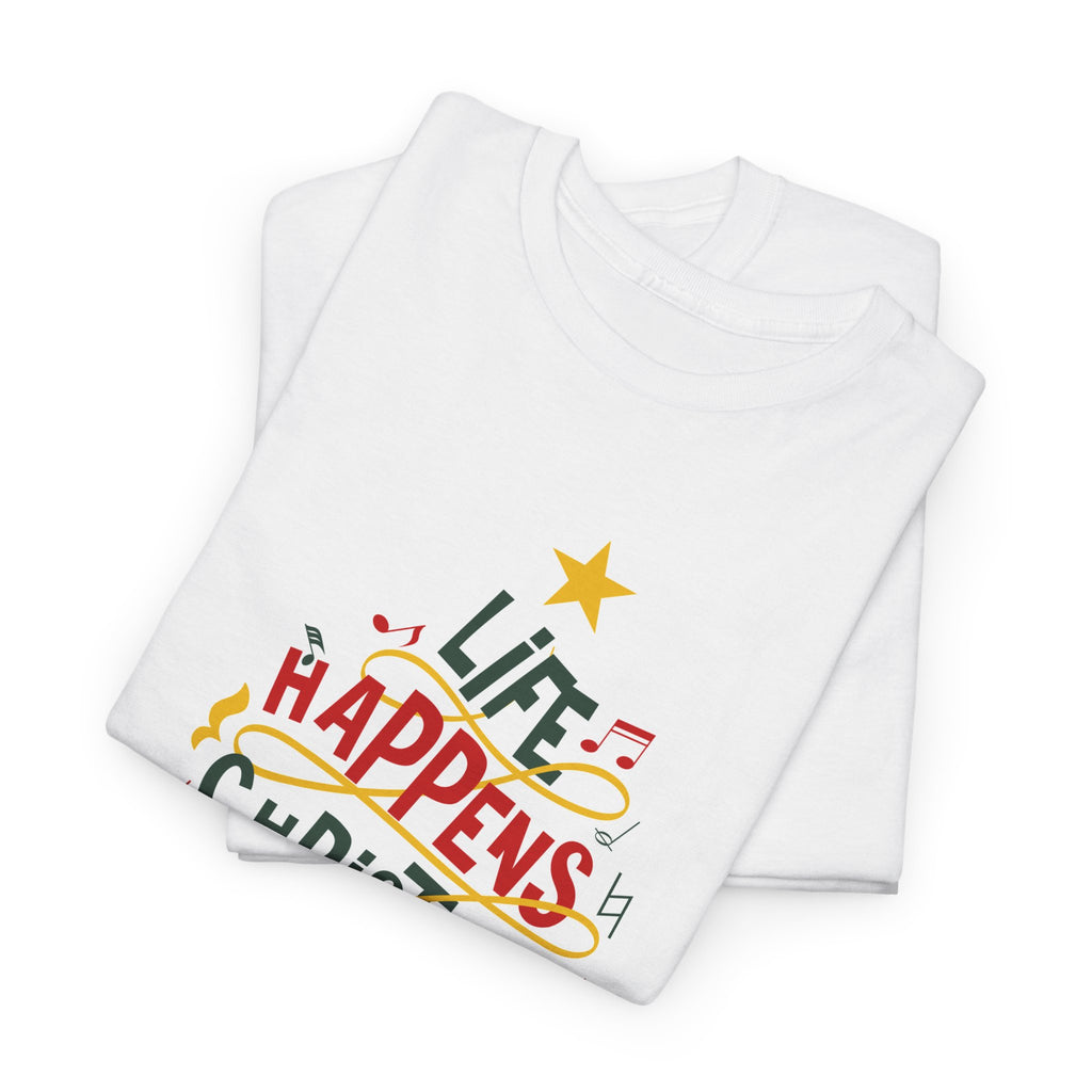 Christmas Tree Words Music Unisex Cotton Tee