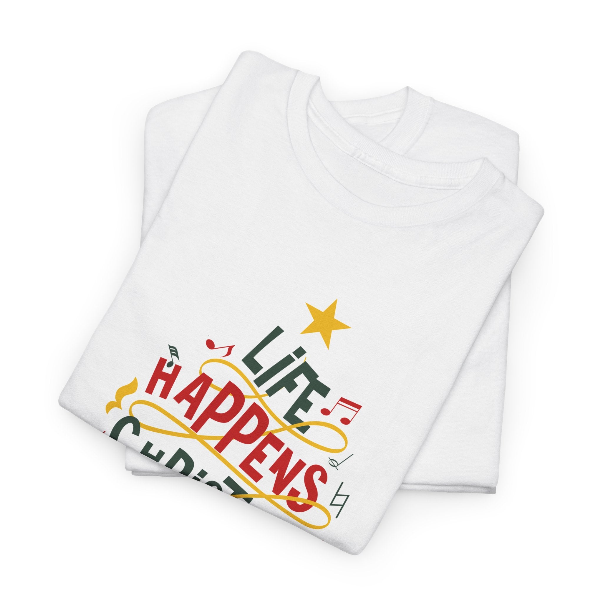 Christmas Tree Words Music Unisex Cotton Tee