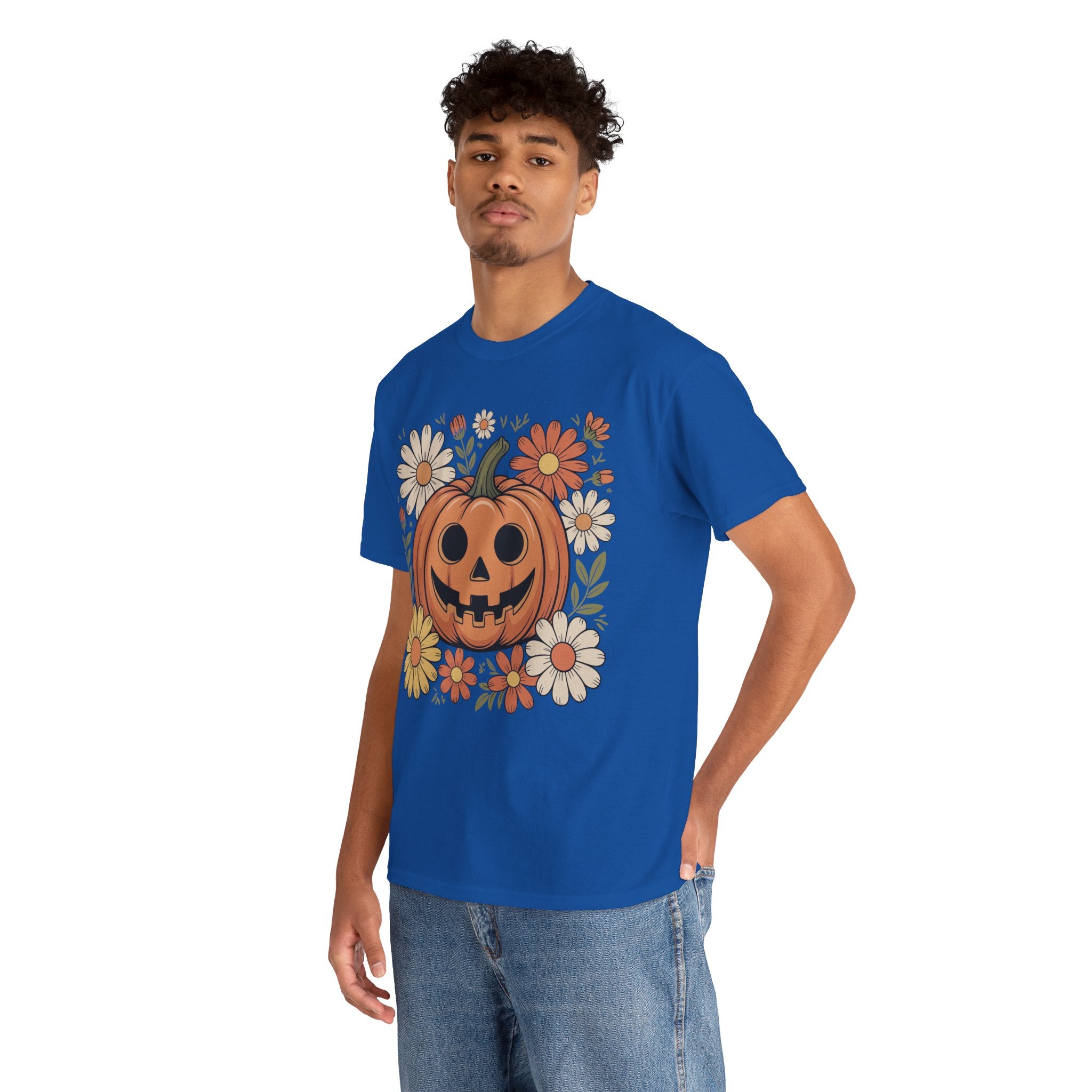 Halloween Pumpkin Unisex Cotton Tee
