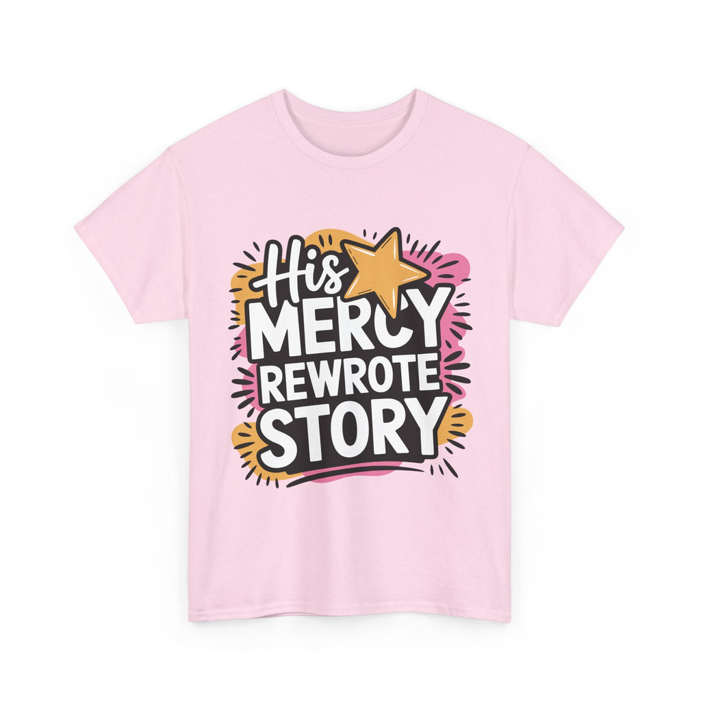 His Mercy Rewrote My Story Tee — Retro Christian Graphic T-Shirt