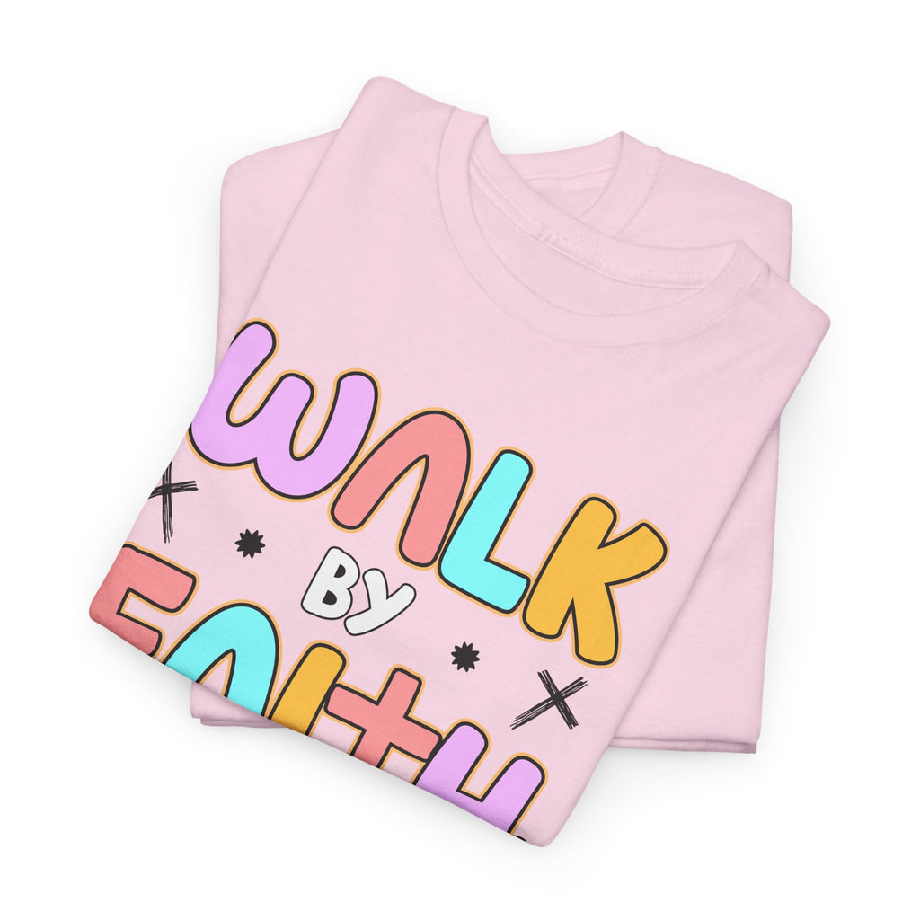 Walk by Faith Not by Sight T-Shirt — Pastel Christian Faith Unisex Cotton Tee