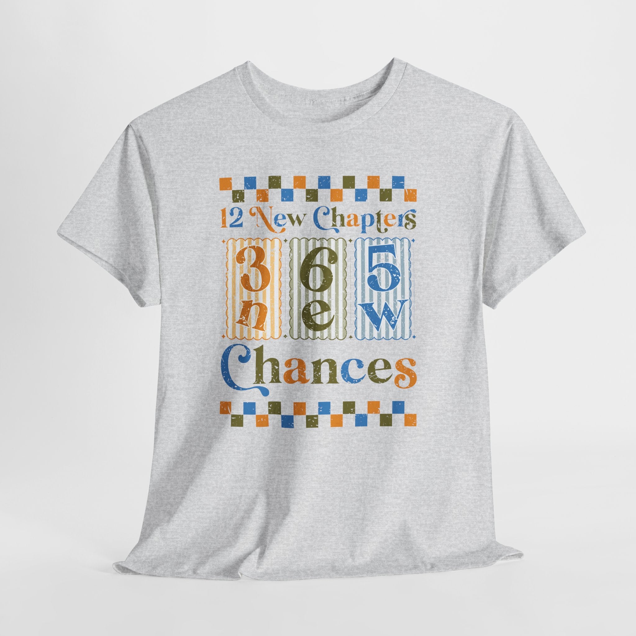 12 New Chapters 365 New Chances Vintage Tee — Fresh Start Inspirational Unisex Cotton Tee