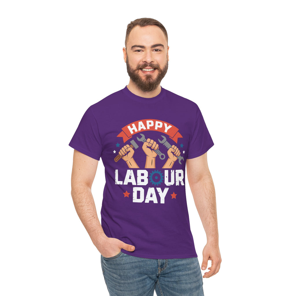 Happy US Labour Day Unisex Heavy Cotton T-Shirt
