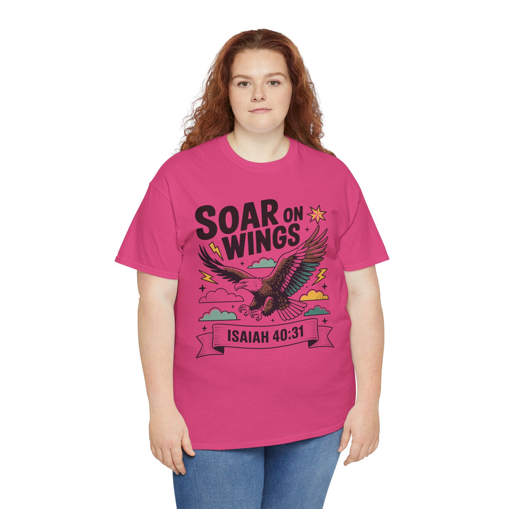 Isaiah 40:31 "Soar on Wings" Eagle Unisex Cotton T-Shirt