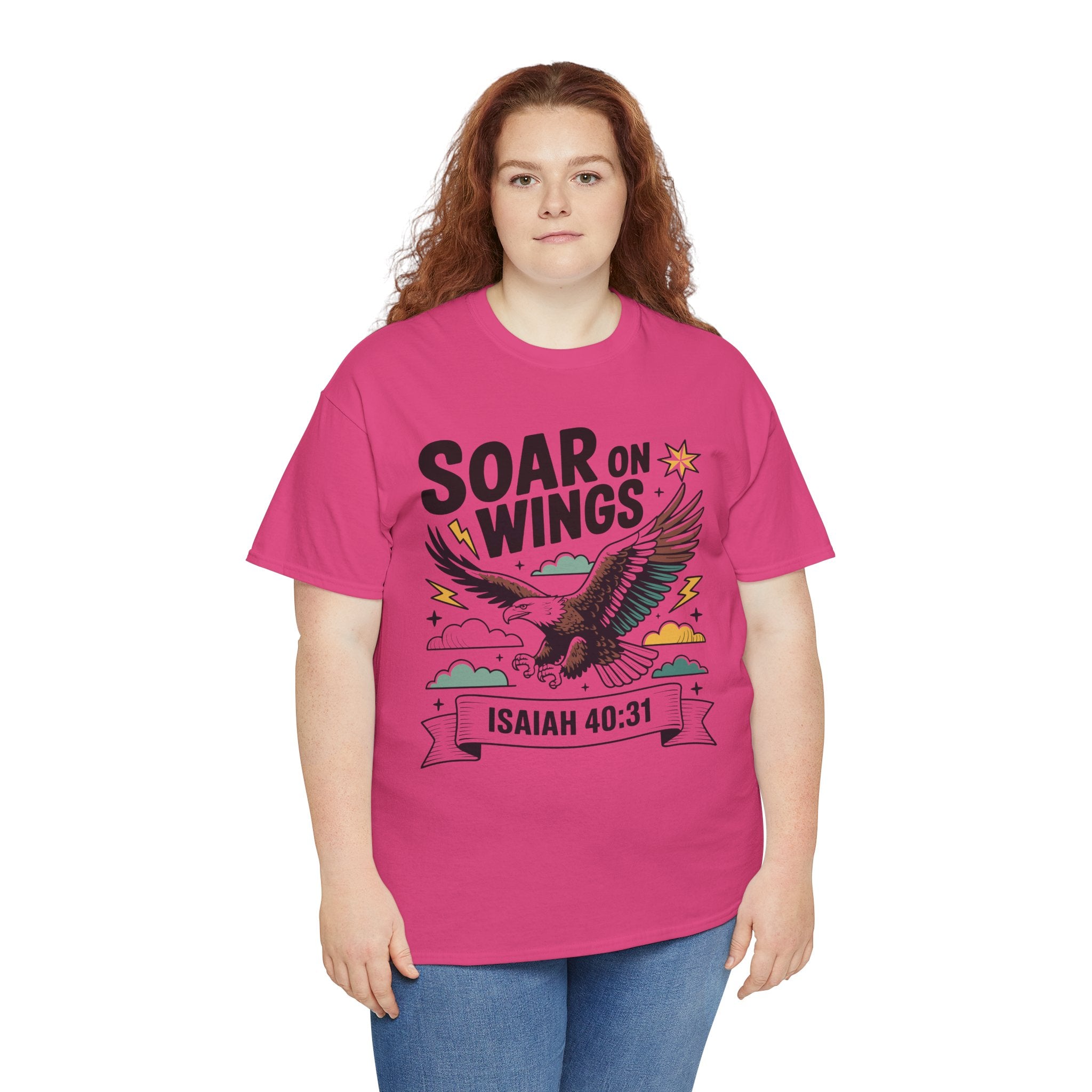 Isaiah 40:31 "Soar on Wings" Eagle Unisex Cotton T-Shirt