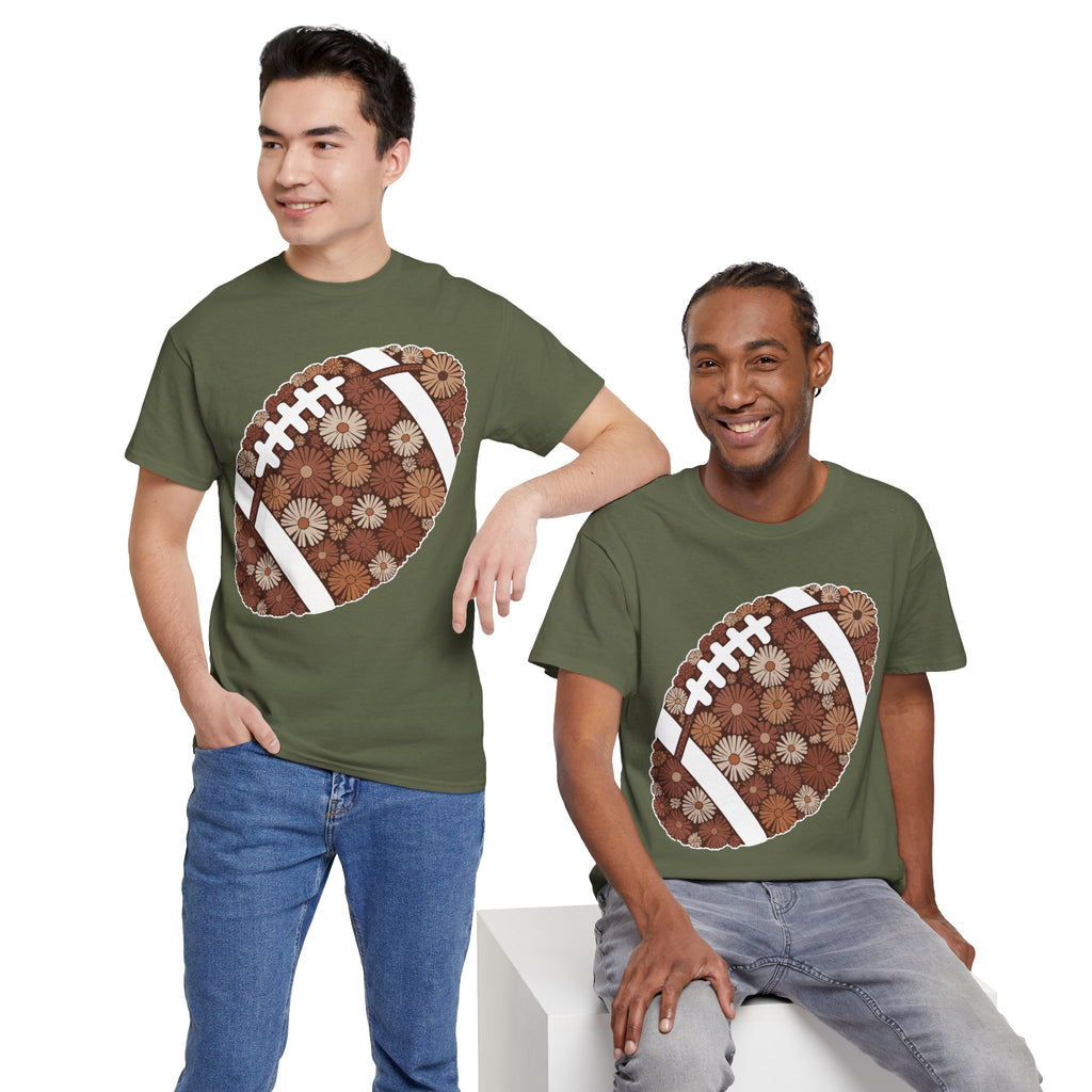 Game Day Touch Down Football Tee — Helmets, Flags & Cheer Icons Unisex Cotton Tee