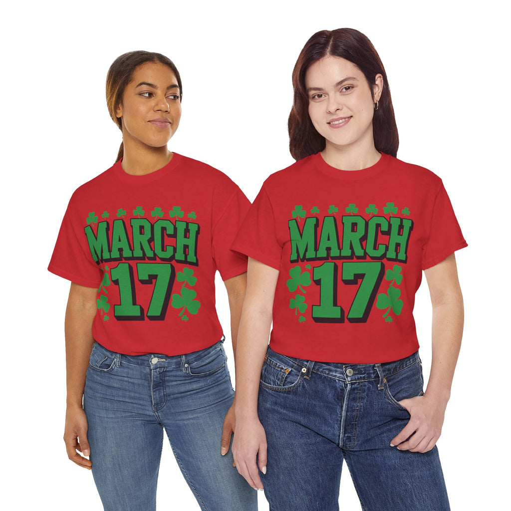 St. Patrick’s Day March 17 Shamrock Unisex Cotton T‑Shirt