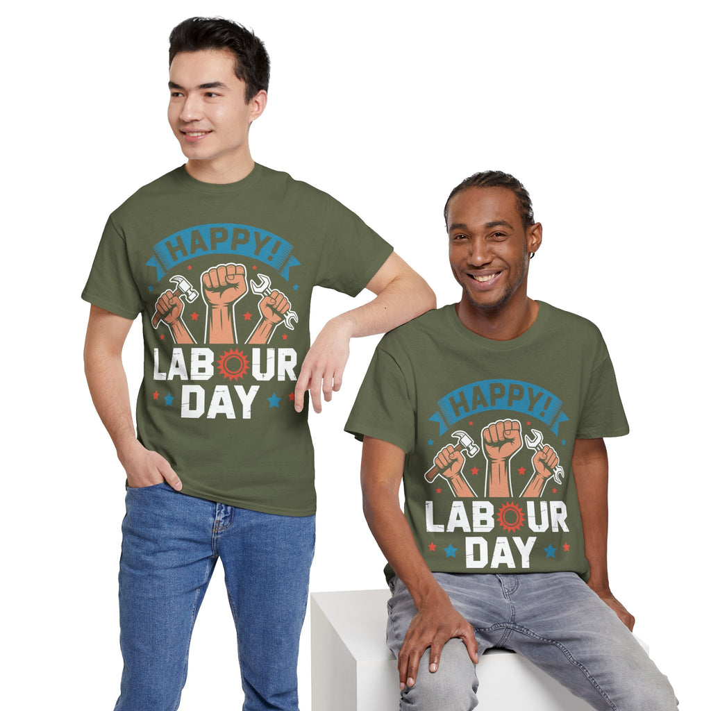 Happy US Labour Day Unisex Heavy Cotton T-Shirt