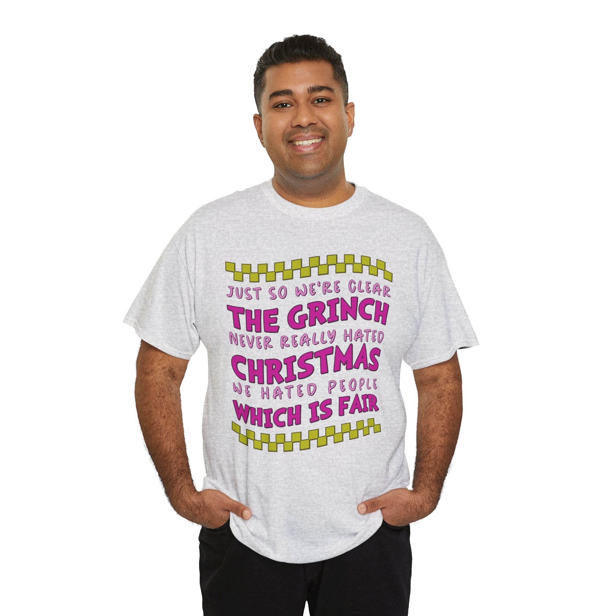 Grinch Never Hated Christmas Funny Unisex Cotton Tee