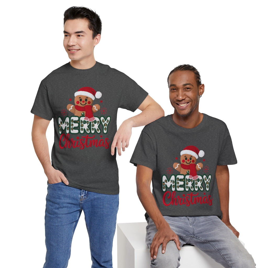 Gingerbread Santa 'Merry Christmas' Unisex Cotton Tee T-Shirt