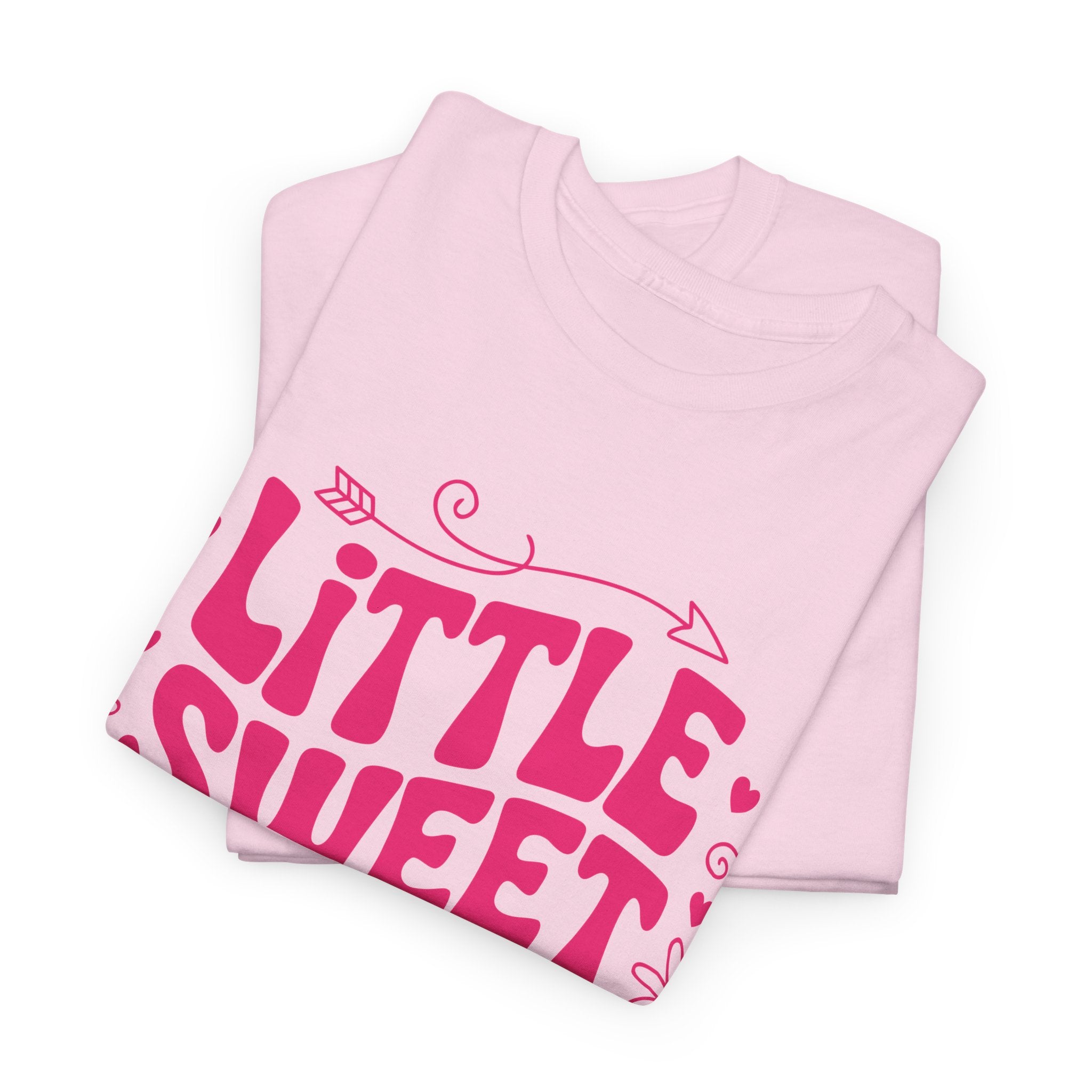 Little Sweetheart Retro Tee — Cute Red Hearts & Flowers Graphic Unisex Cotton Tee