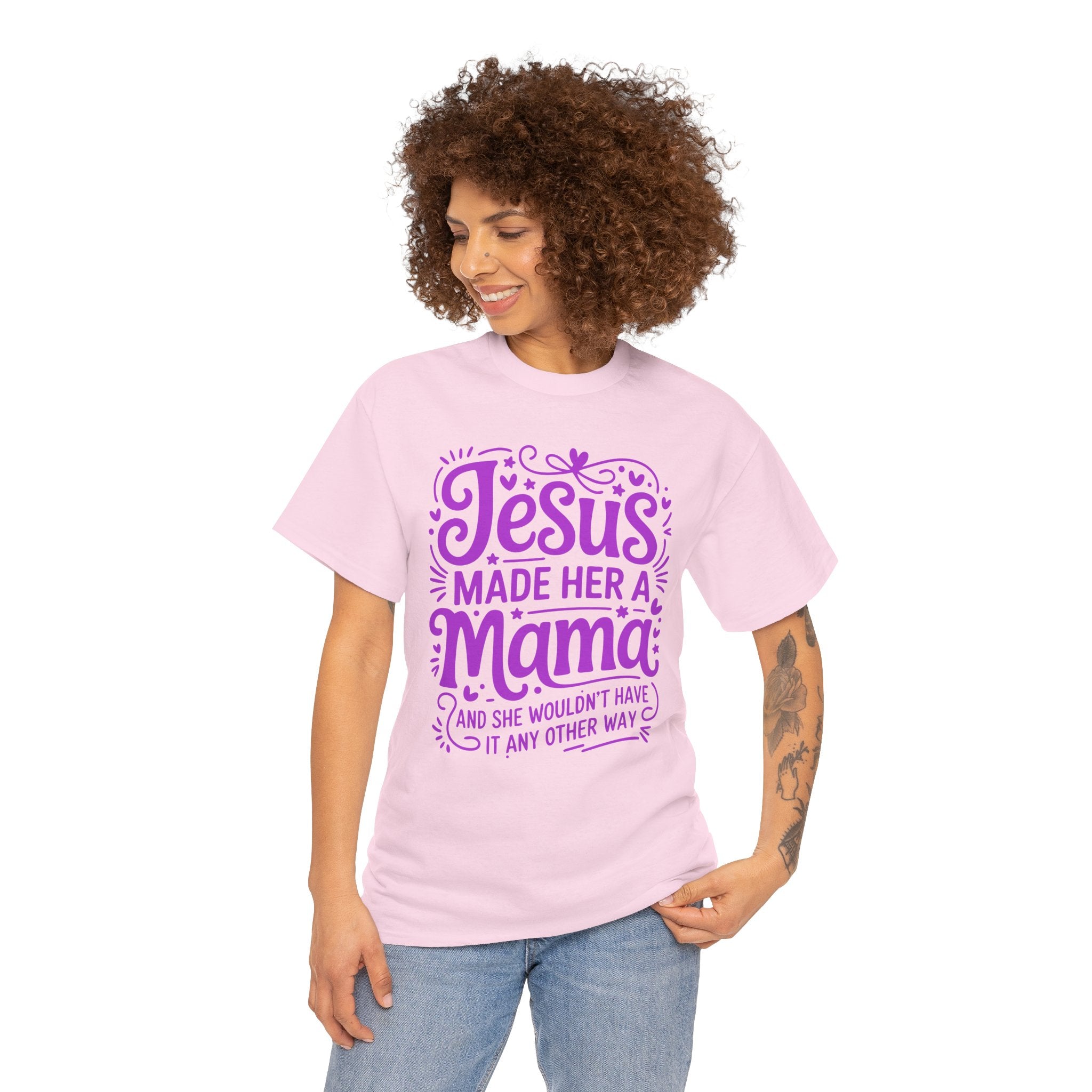 Jesus Made Her a Mama — Christian MamaUnisex Cotton T-Shirt