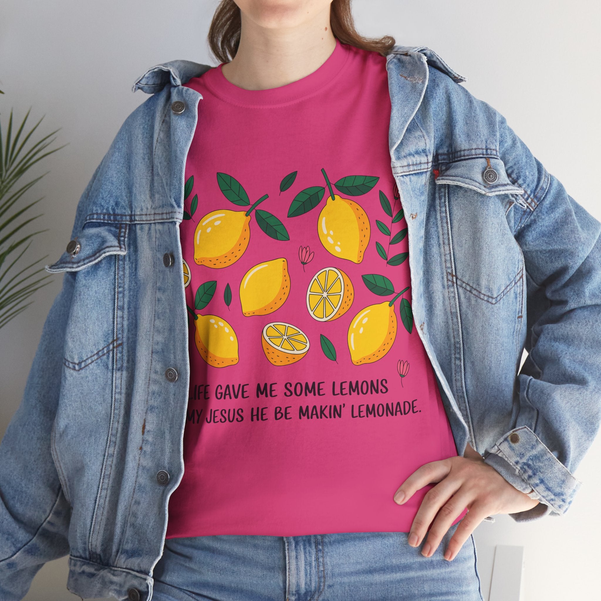 Christian Lemonade Tee — "Life gave me some lemons but my Jesus he be makin’ lemonade"Unisex Cotton Tee