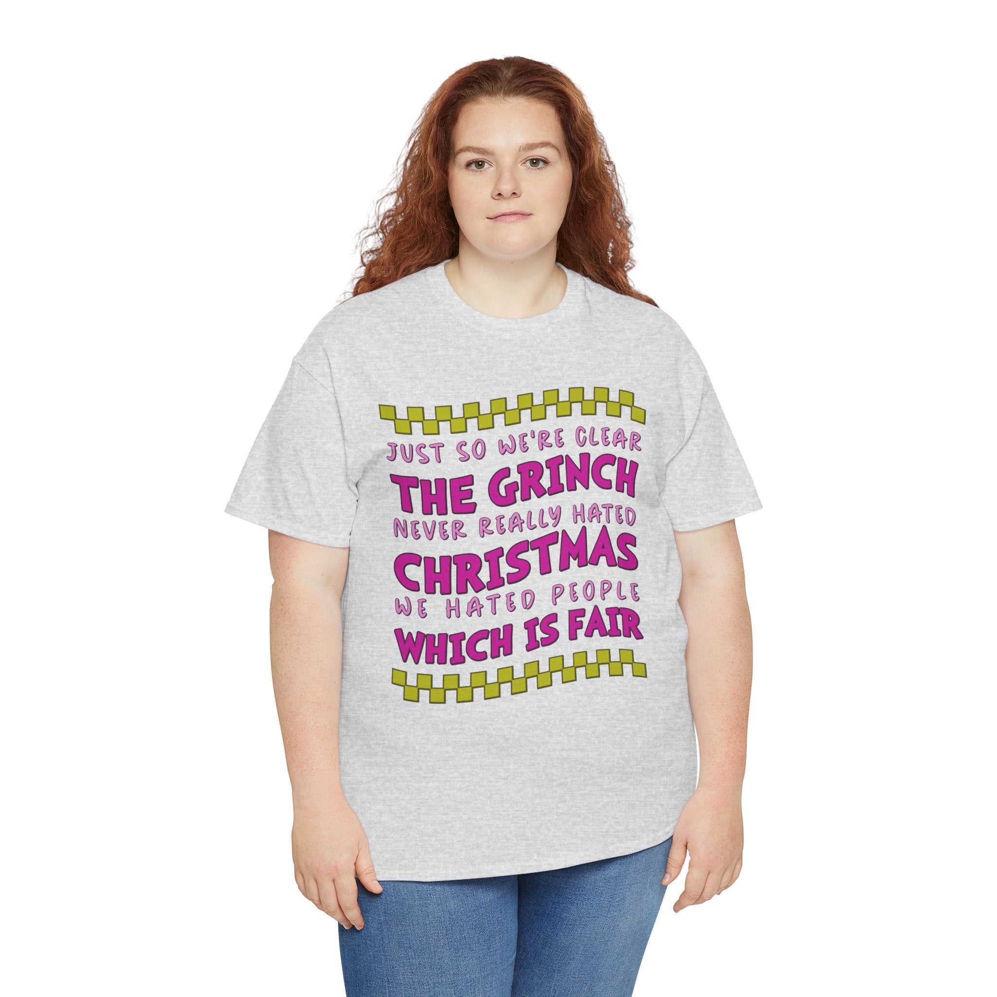 Grinch Never Hated Christmas Funny Unisex Cotton Tee