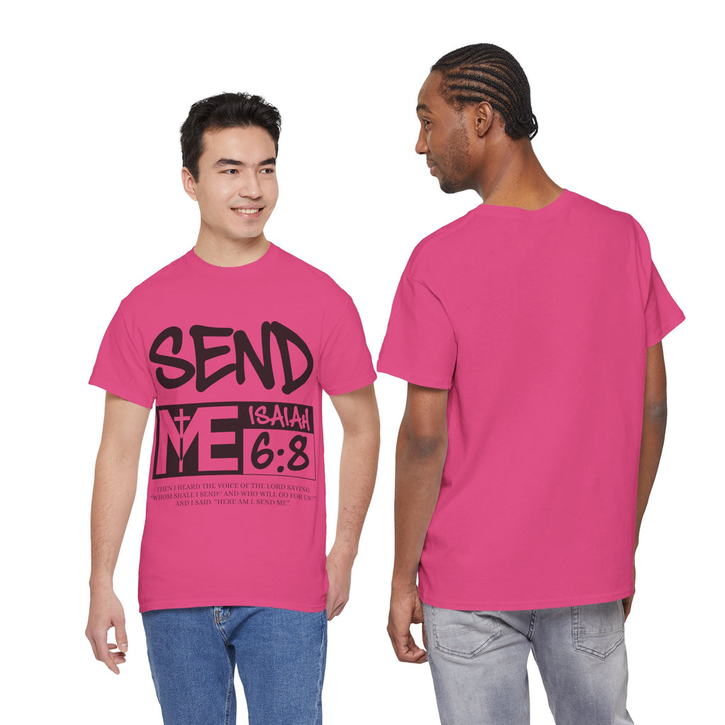 Send Me Isaiah 6:8 Christian T-Shirt — Cross Faith Unisex Cotton Tee