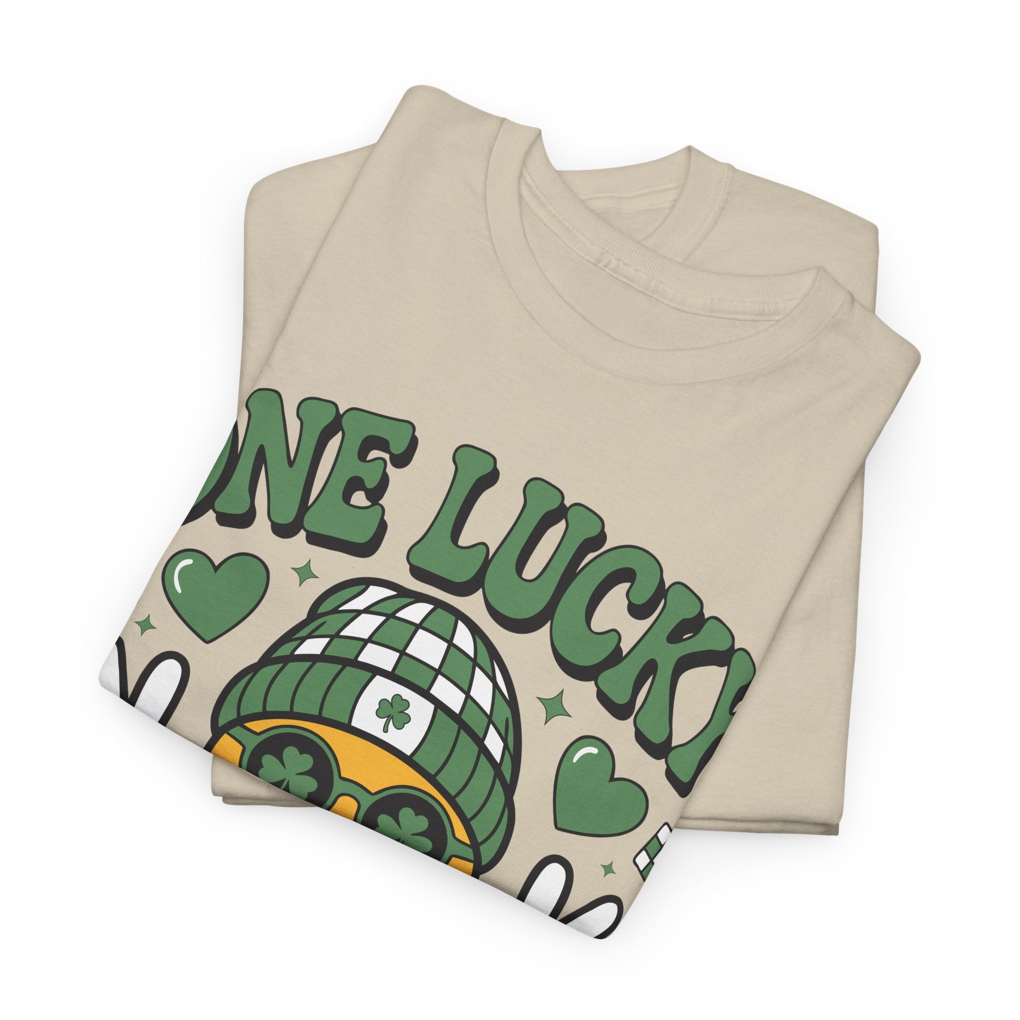 One Lucky Dude Shamrock Tee — St. Patrick's Day Smiley Unisex Cotton Tshirt