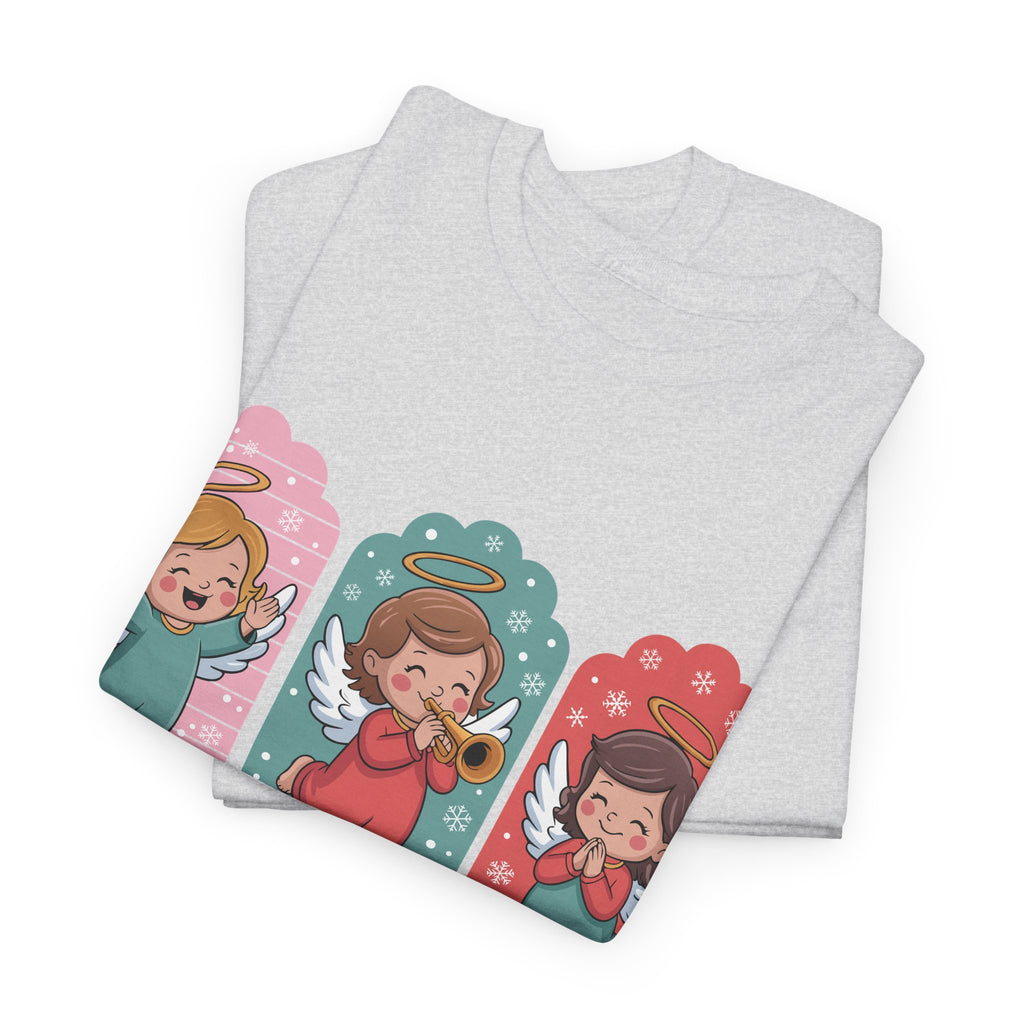 Hark! The Herald Angels Sing Tee — Three Singing Angels Christmas Unisex Cotton T-Shirt