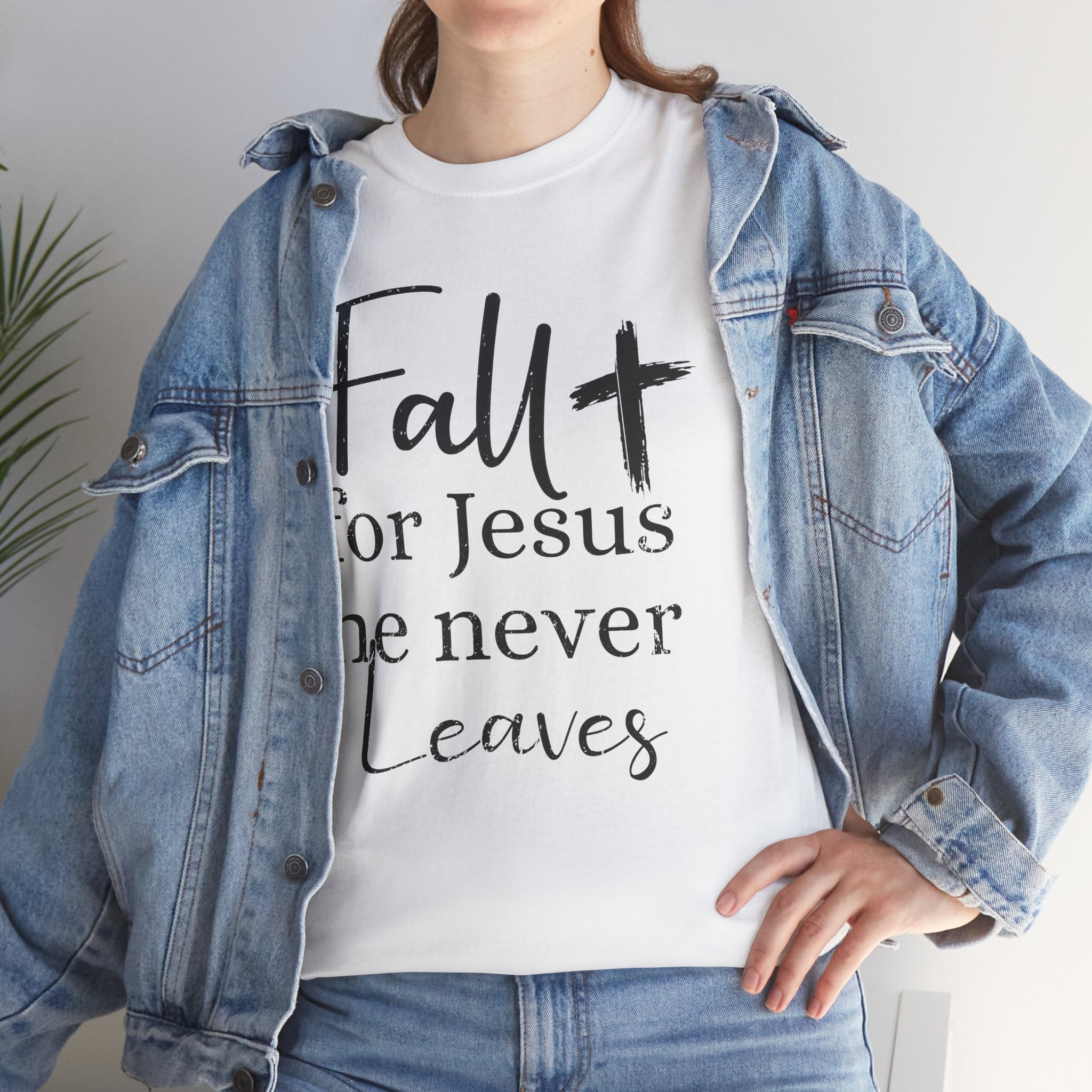Fall for Jesus Pumpkin Church Unisex Cotton T-Shirt