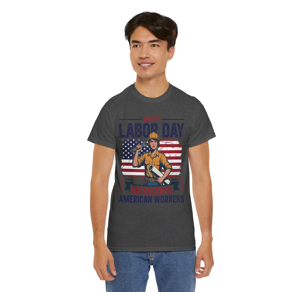 Happy US Labour Day T-Shirt - Unisex Heavy Cotton Tee