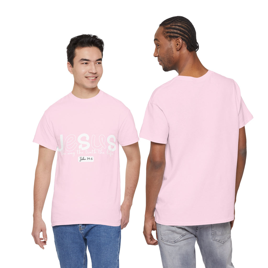 John 14:6 Christian Tee — Minimalist Script Faith T-Shirt