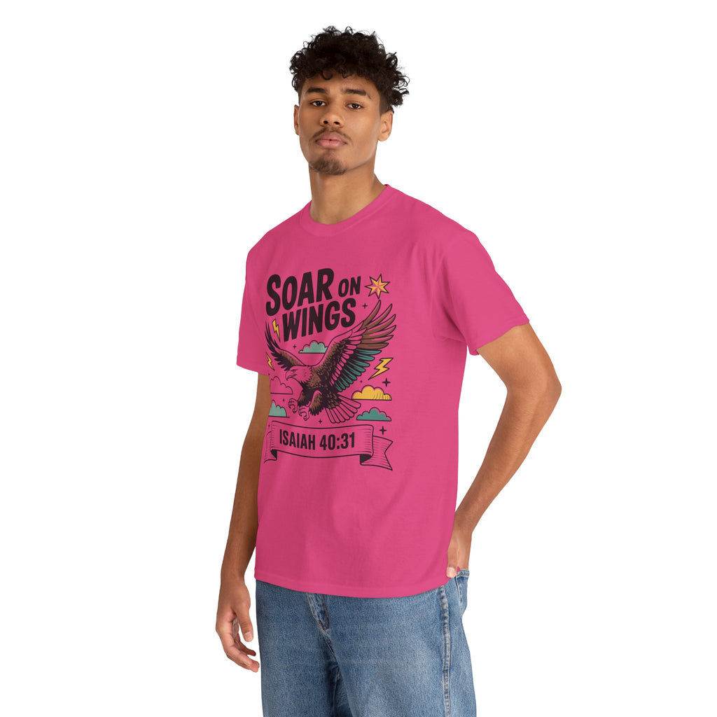 Isaiah 40:31 "Soar on Wings" Eagle Unisex Cotton T-Shirt