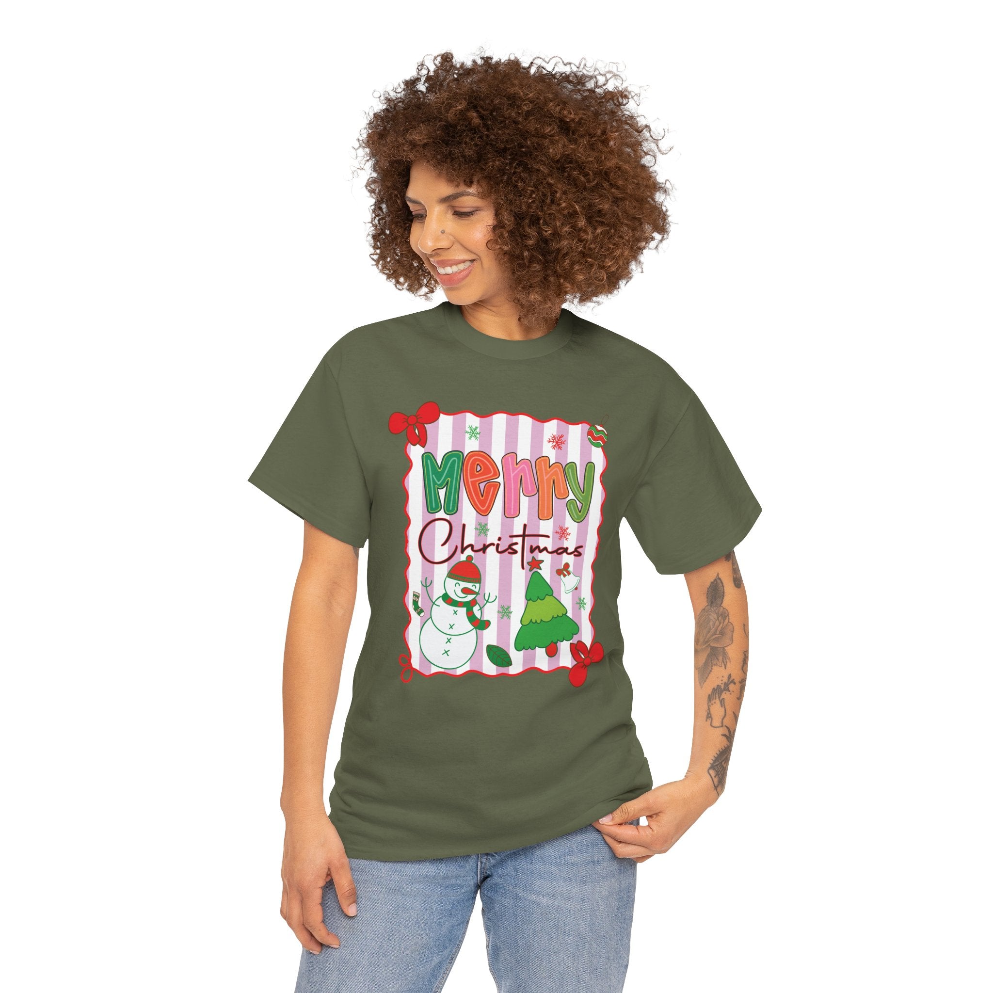 Christmas Snowman Unisex Cotton Tee