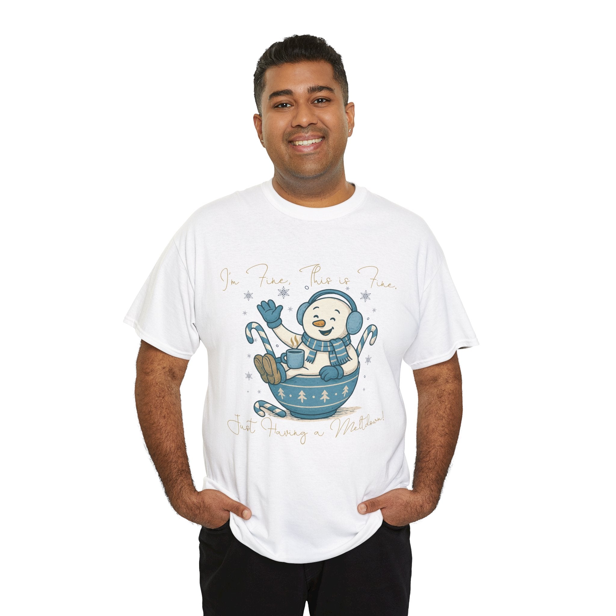 Snowman Hot Cocoa Unisex Cotton Tee