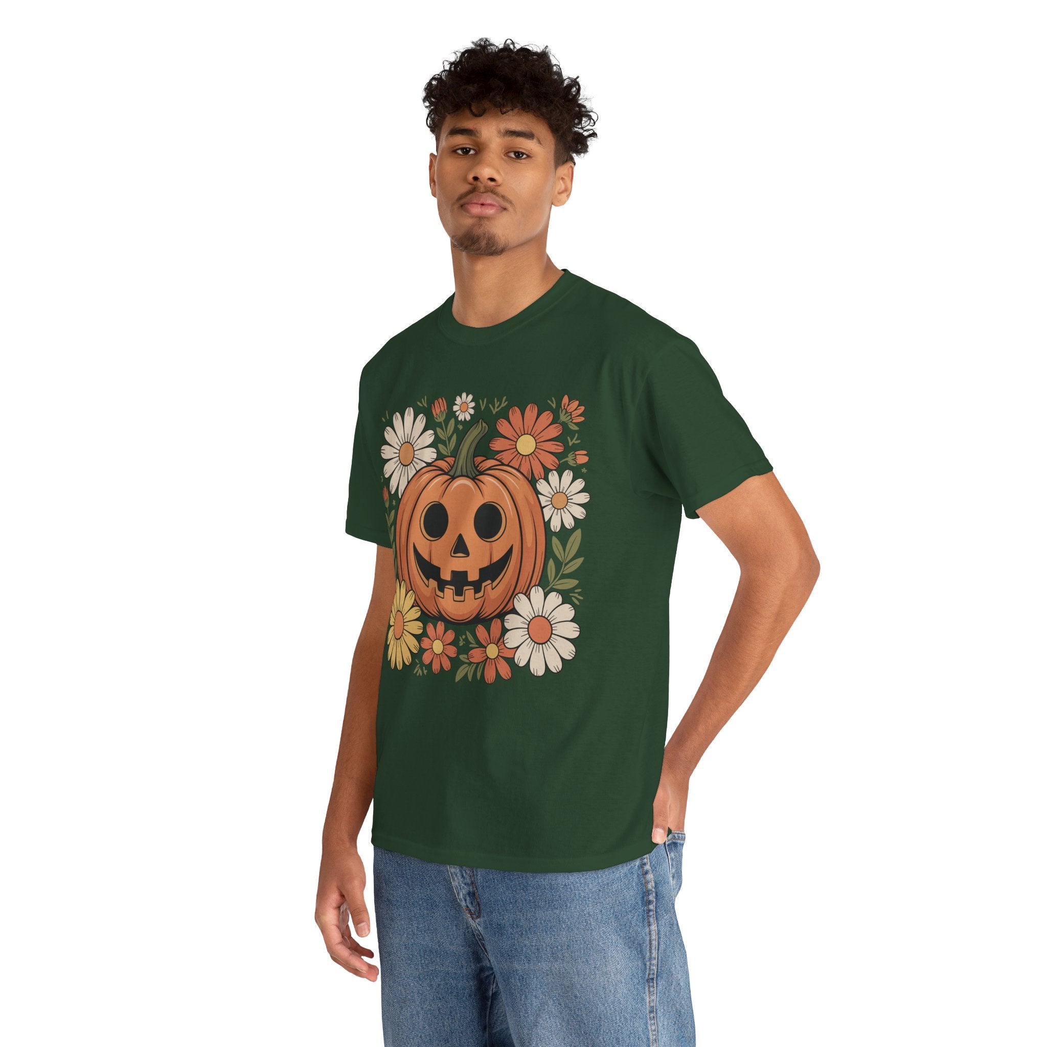 Halloween Pumpkin Unisex Cotton Tee