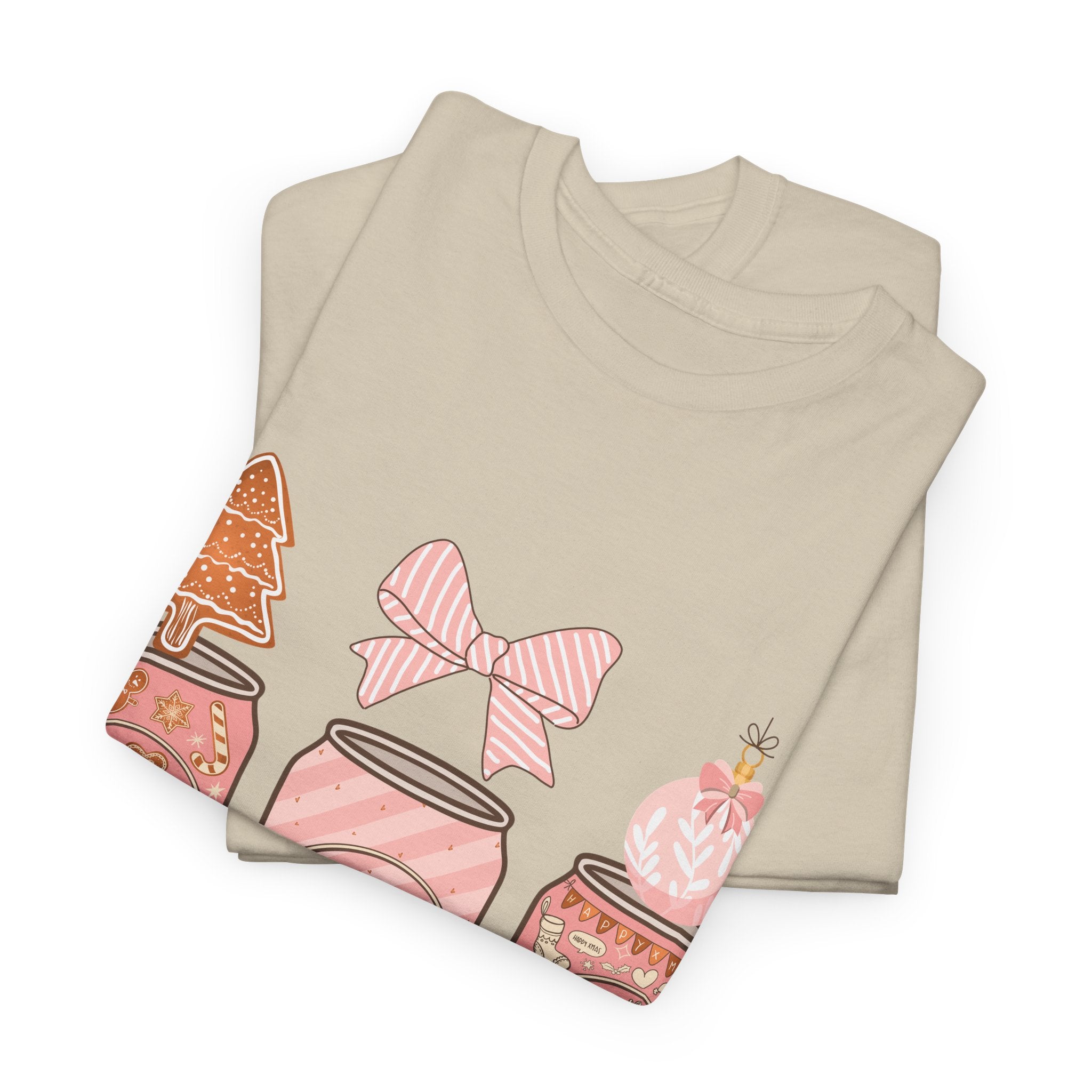 Merry Pop Christmas Soda Can Tee — Pastel Holiday Graphic Unisex Cotton T-Shirt