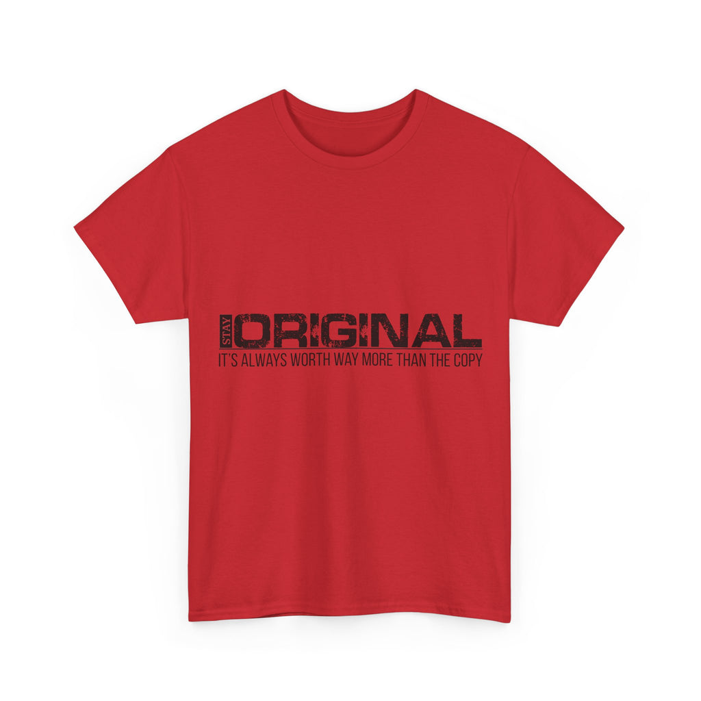 STAY SILENT Minimalist Tee — Vertical Text Black Unisex Cotton Tee