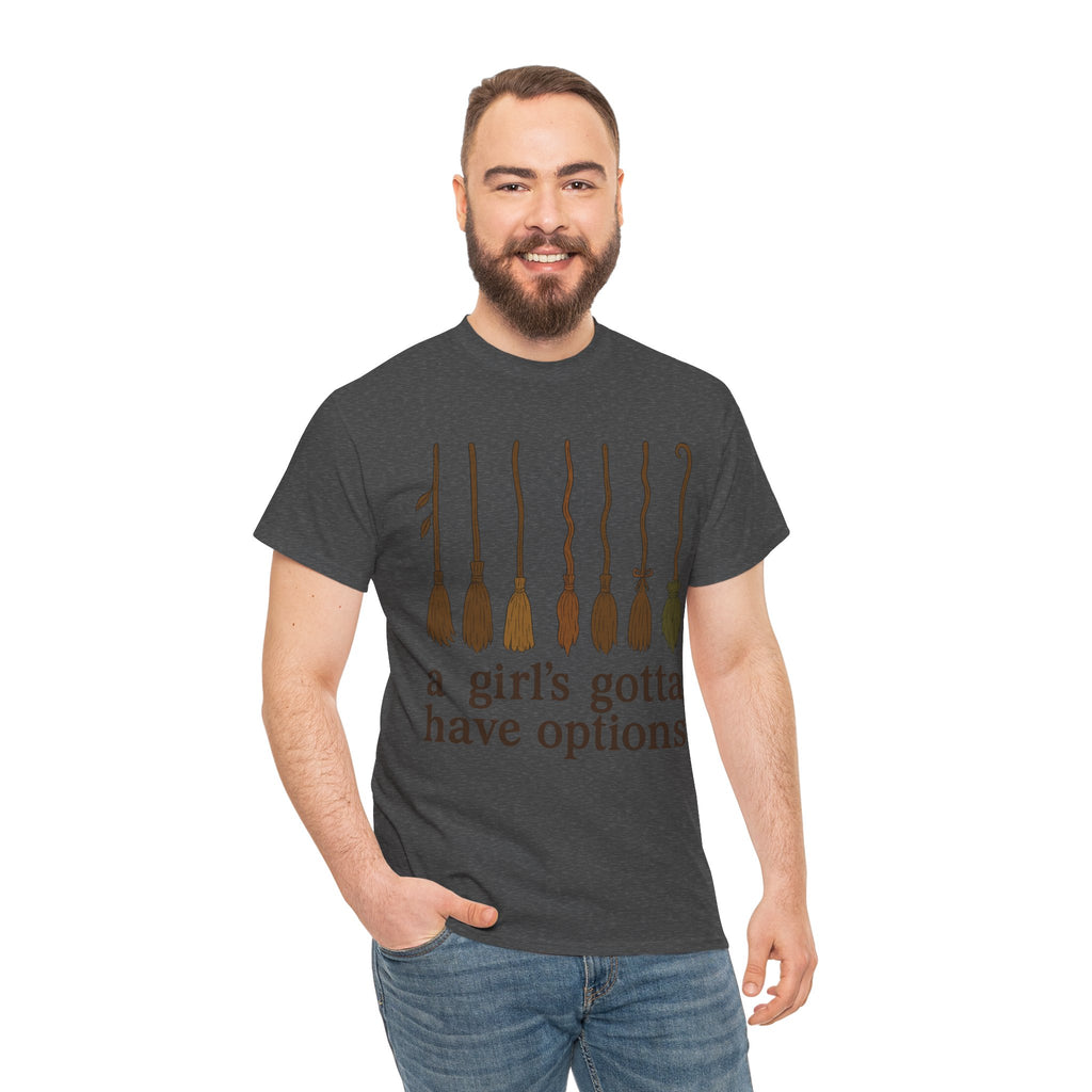 Witch Brooms Options Unisex Cotton Tee