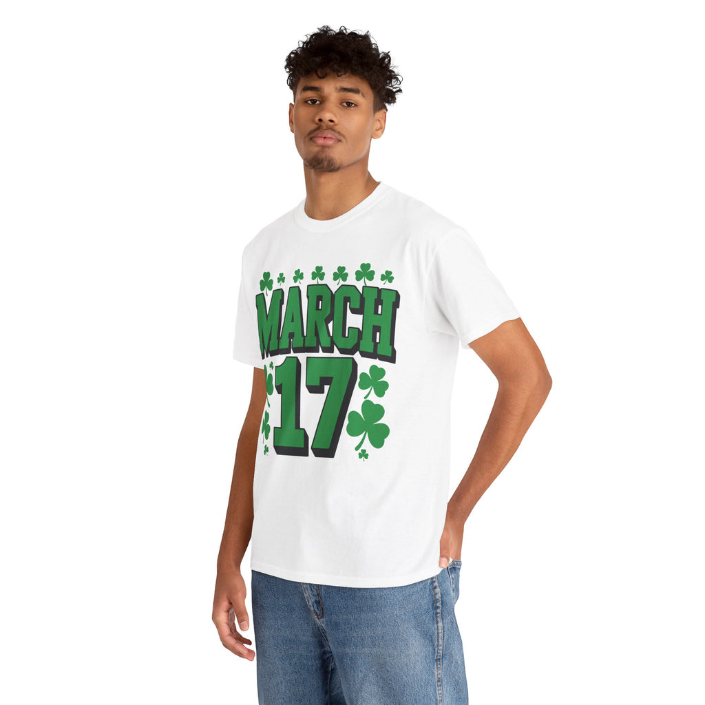 St. Patrick’s Day March 17 Shamrock Unisex Cotton T‑Shirt