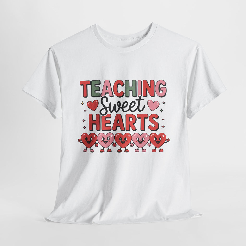 Teaching Sweet Hearts Valentine Teacher Unisex Cotton T-Shirt
