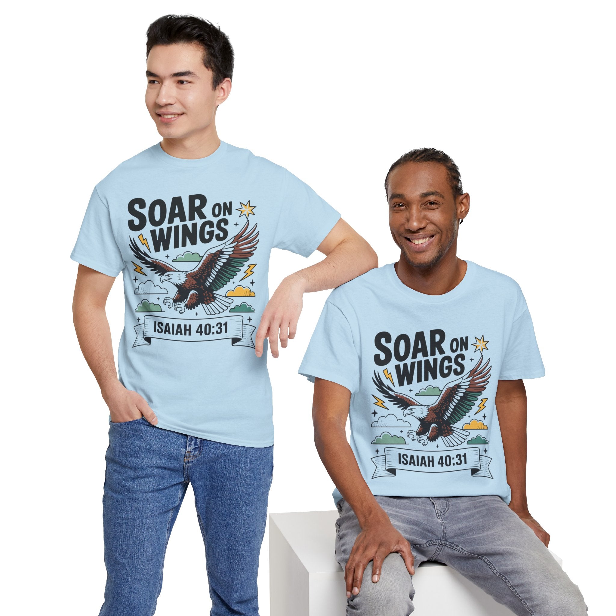 Isaiah 40:31 "Soar on Wings" Eagle Unisex Cotton T-Shirt