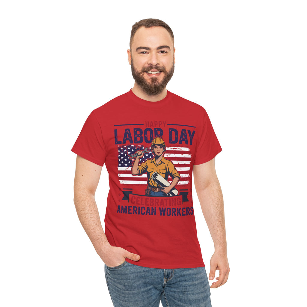 Happy US Labour Day T-Shirt - Unisex Heavy Cotton Tee