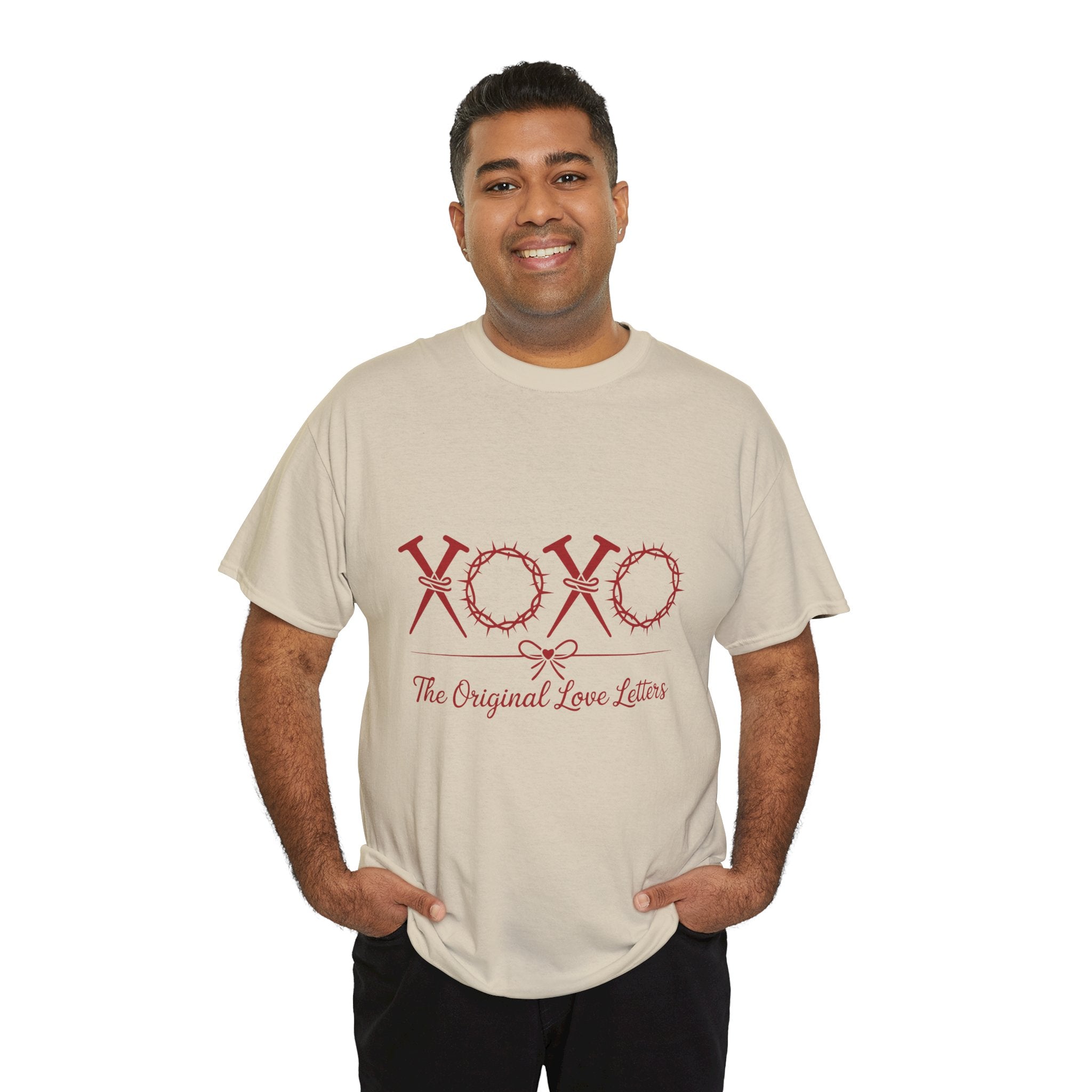 Christian Valentine Tee — “XOXO” Nails & Thorn Crowns, “The Original Love Letters”... Unisex Cotton Tee