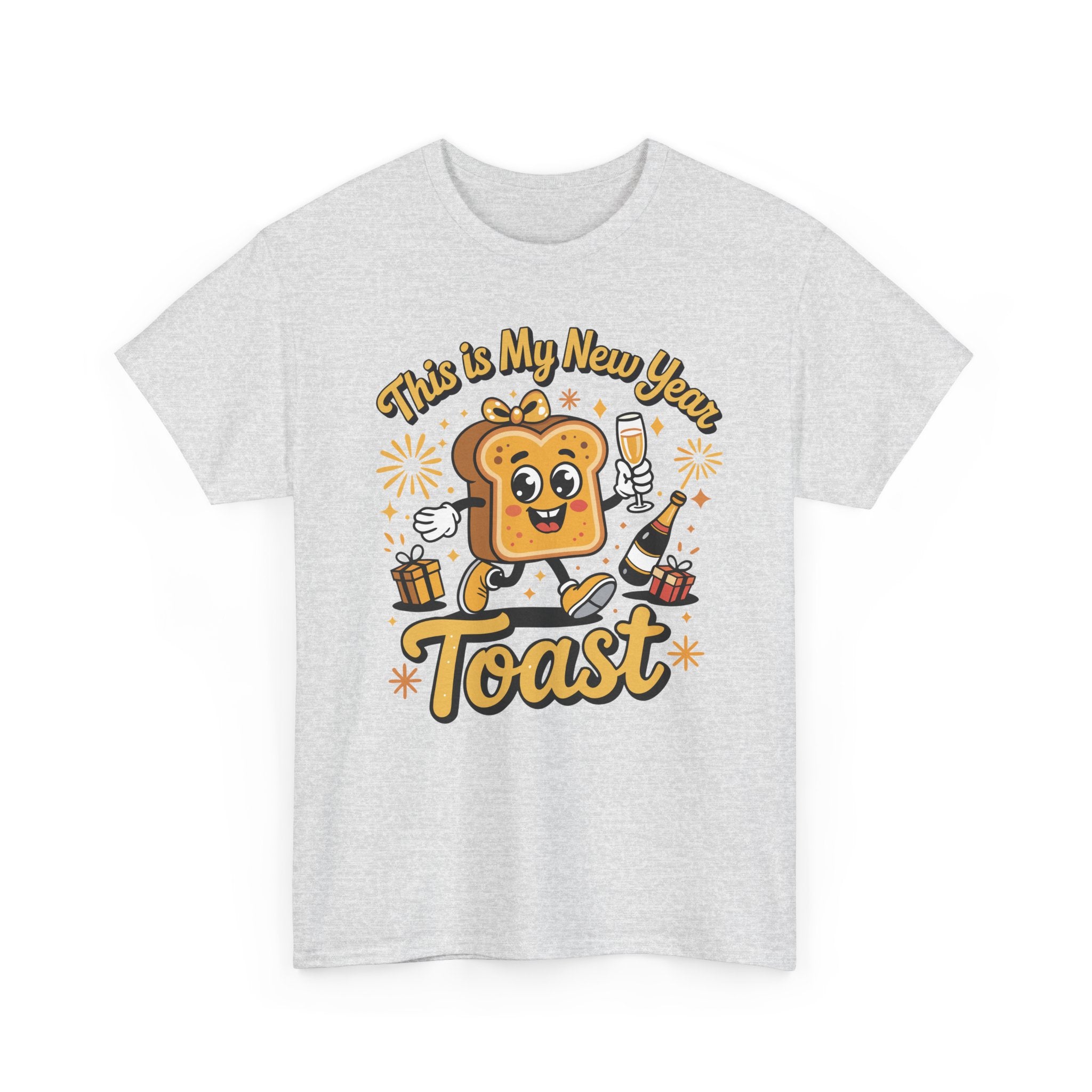 New Year Toast T-Shirt — "This Is My New Year Toast" Champagne & Fireworks Unisex Cotton Tee