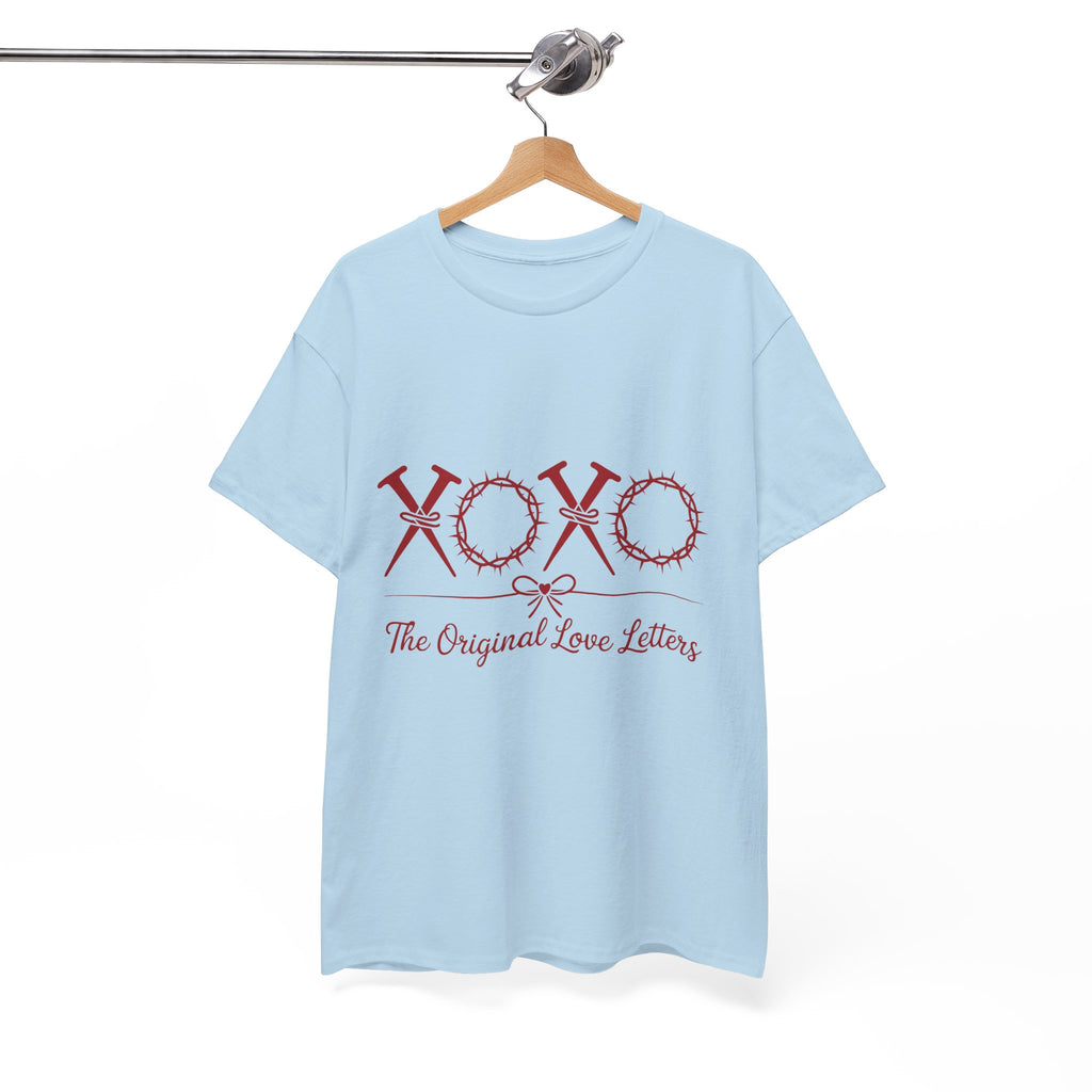 Christian Valentine Tee — “XOXO” Nails & Thorn Crowns, “The Original Love Letters”... Unisex Cotton Tee
