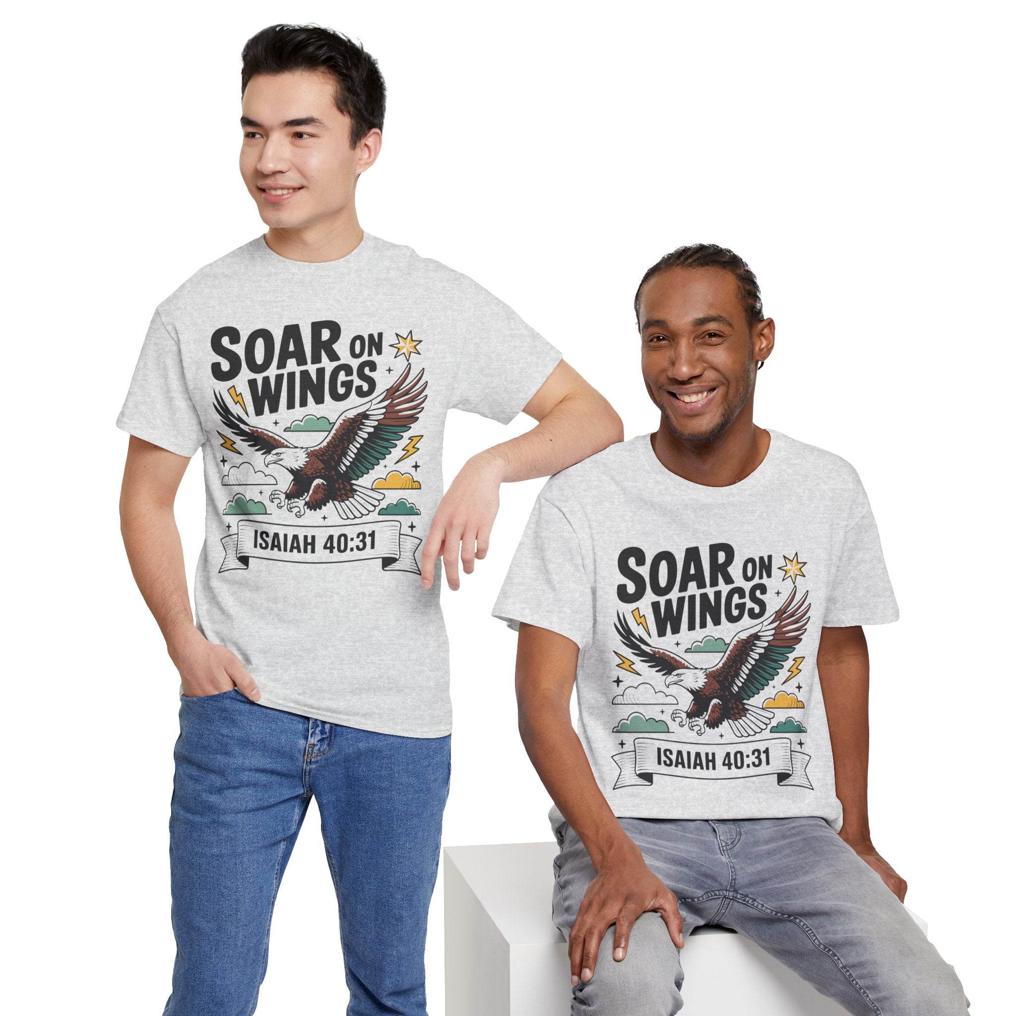 Isaiah 40:31 "Soar on Wings" Eagle Unisex Cotton T-Shirt