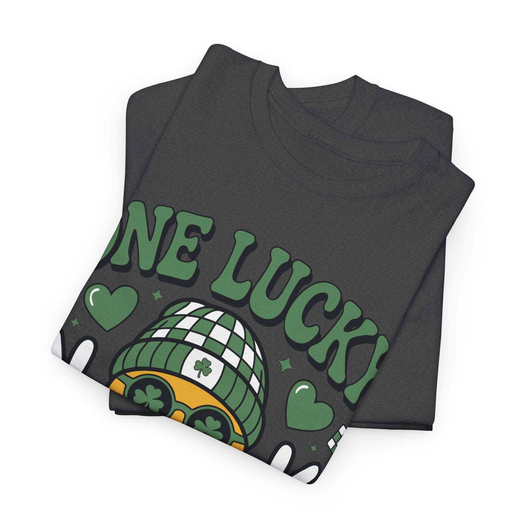 One Lucky Dude Shamrock Tee — St. Patrick's Day Smiley Unisex Cotton Tshirt