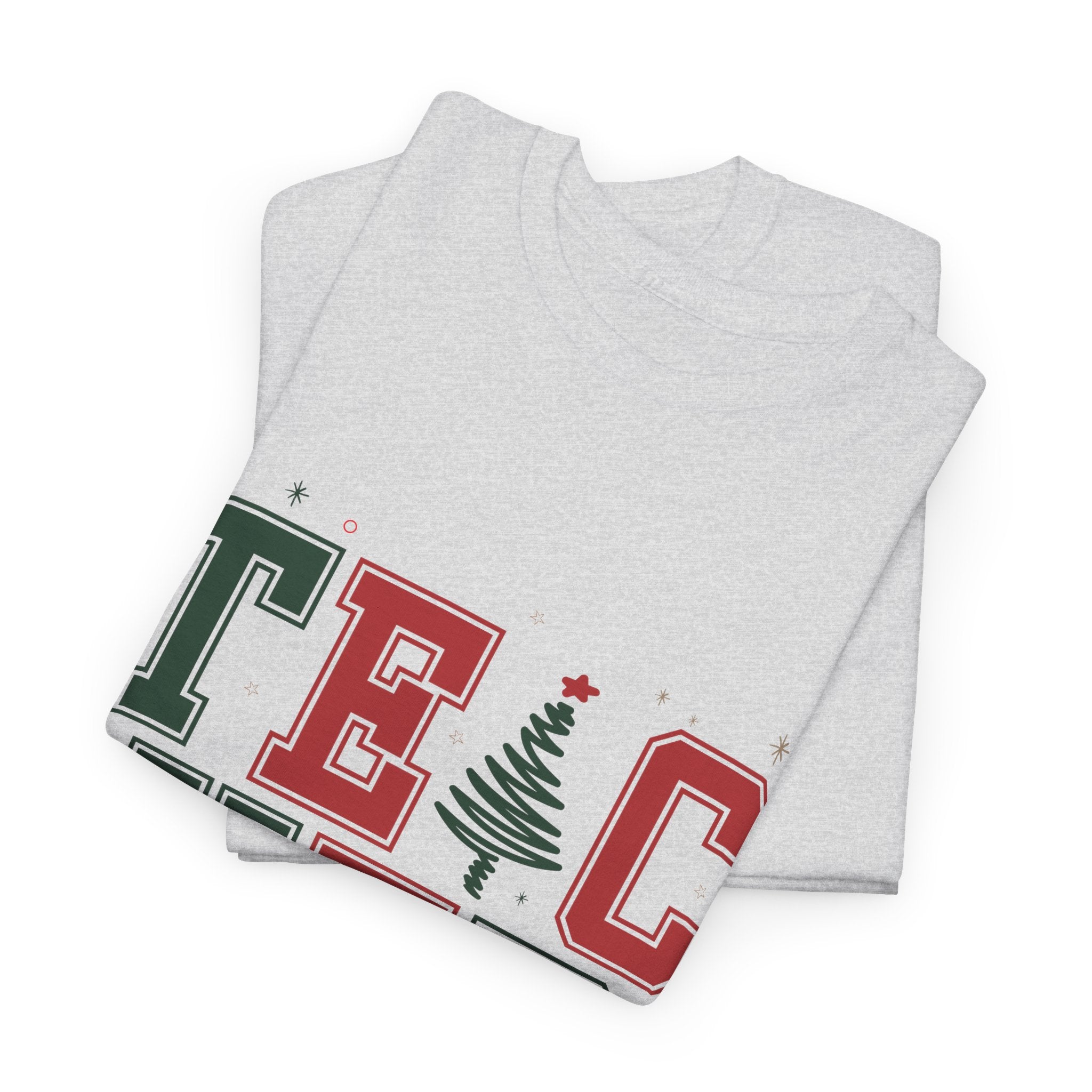 Teacher Christmas Varsity T-Shirt — Red & Green Holiday Unisex Cotton Tee