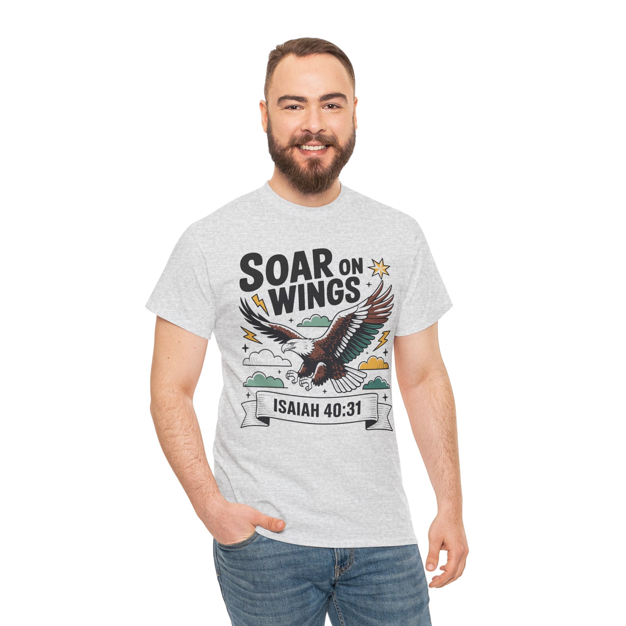 Isaiah 40:31 "Soar on Wings" Eagle Unisex Cotton T-Shirt