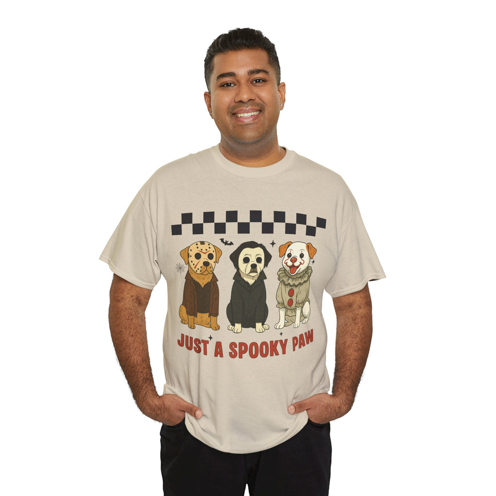 Halloween "Just A Spooky Paw" Unisex Cotton Tee