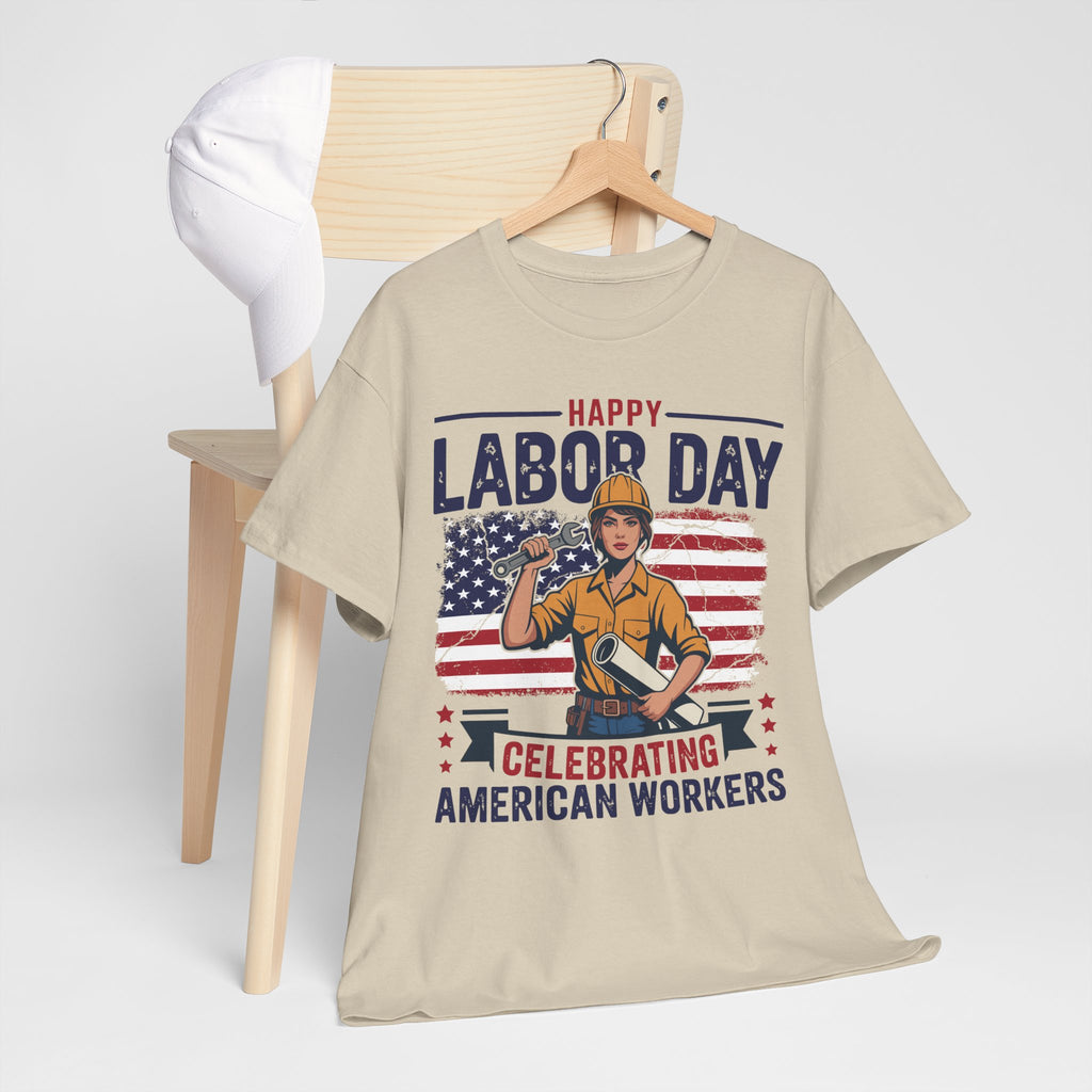 Happy US Labour Day T-Shirt - Unisex Heavy Cotton Tee